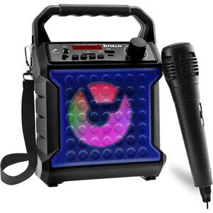Portable Karaoke Machine with Microphone, Party Lights - Rechargeable